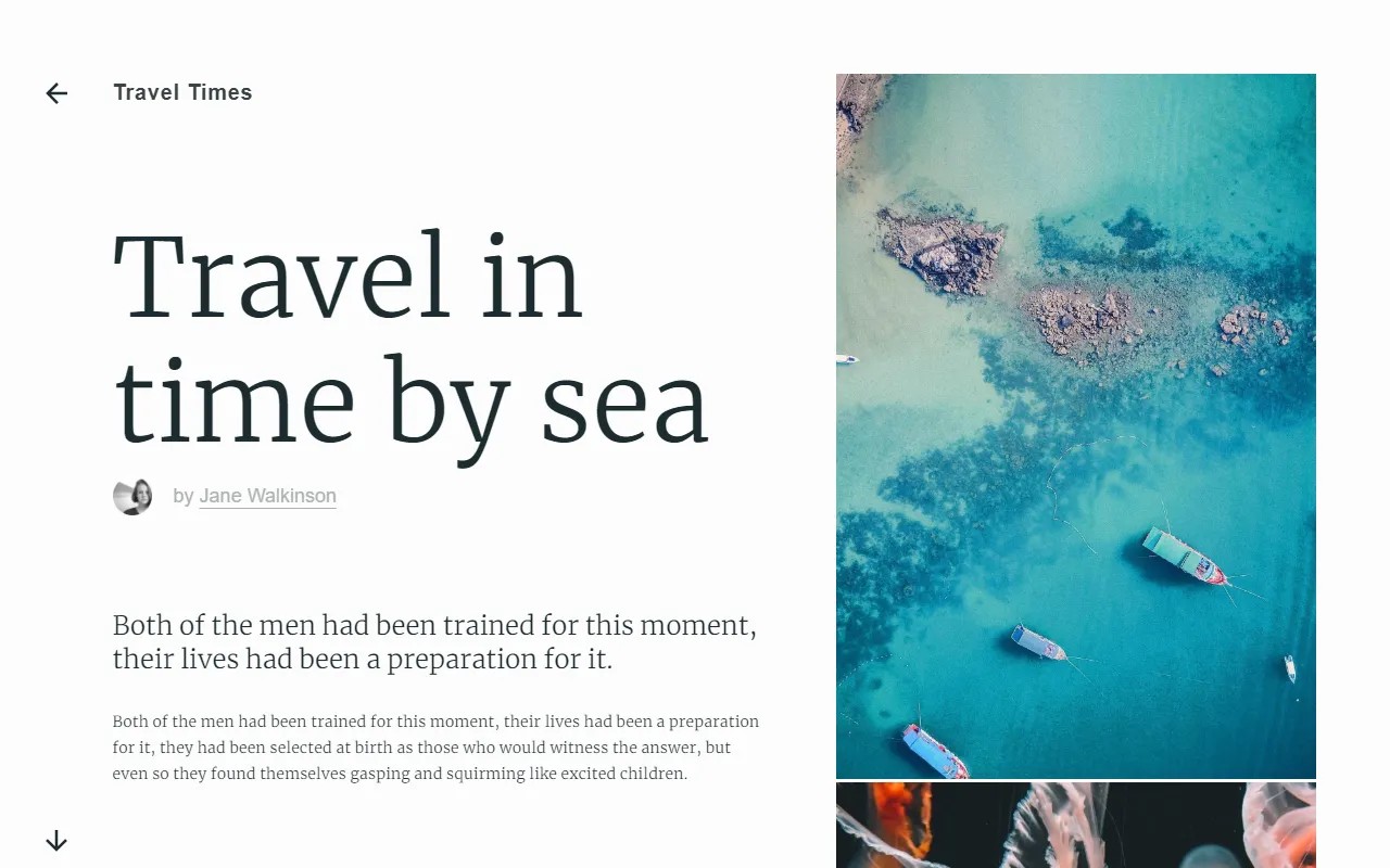 Styled content with CSS grid layout
