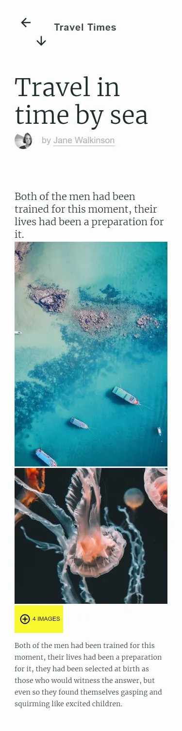 Styled mobile layout