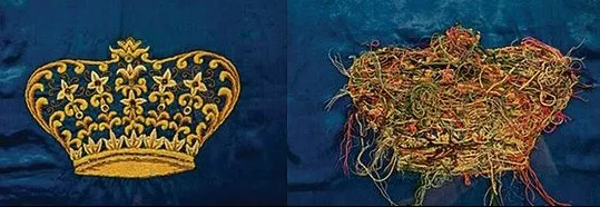 Embroidery front and back side